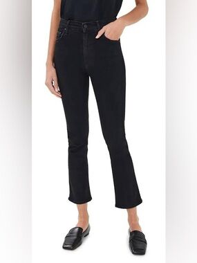 MOTHER The Insider Crop Jeans Size 27 Black “Not Guilty” High Rise Cropped